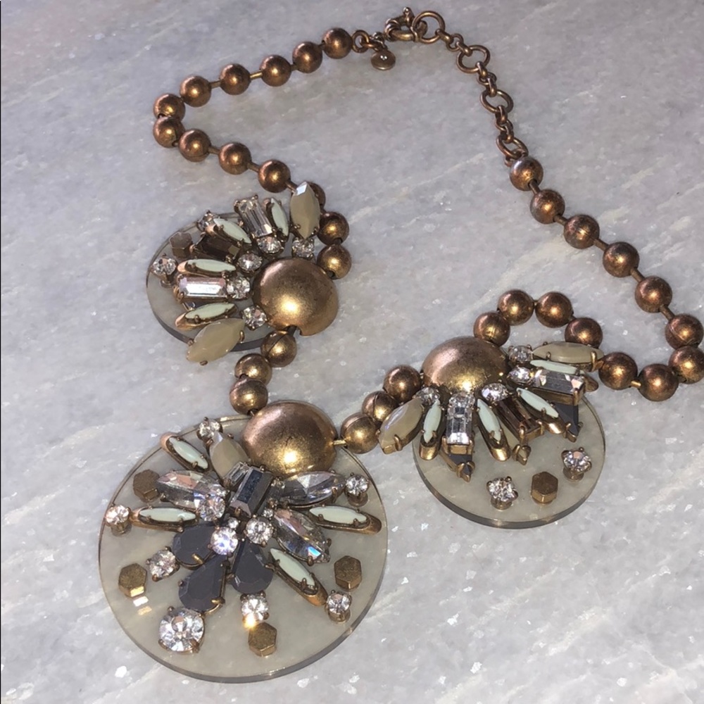 J. Crew Large Statement Necklace with stones